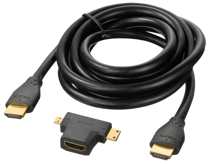 Câble HDMI 3 en 1 – 1,80m noir