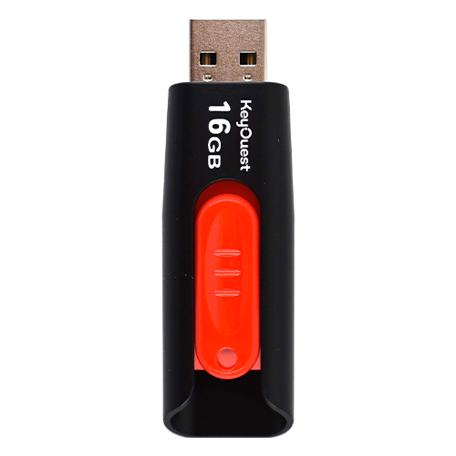 Clé USB Keyslide noir/rouge