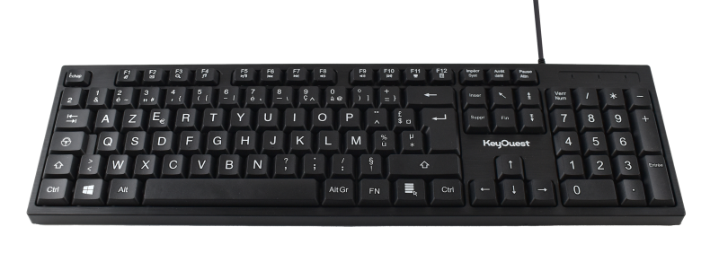 clavier OFFICE azerty noir filaire