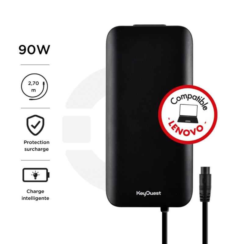 chargeur de pc portable lenovo 90watts compatible KeyOuest