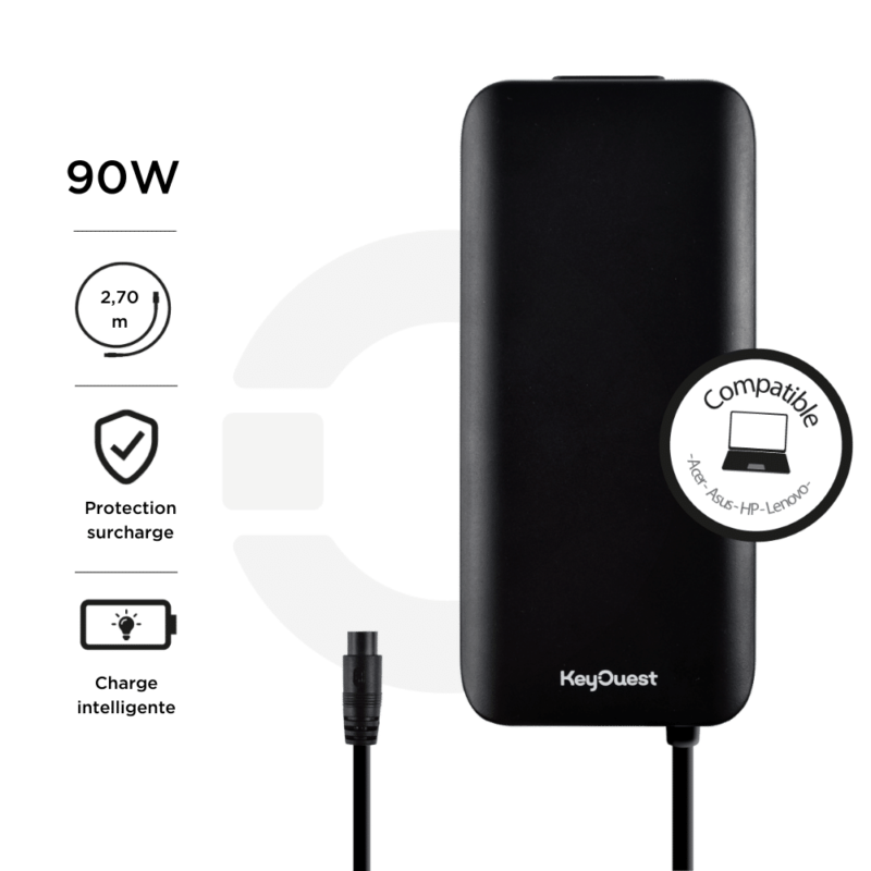 chargeur de pc universel 90w compatible acer asus HP lenovo KeyOuest