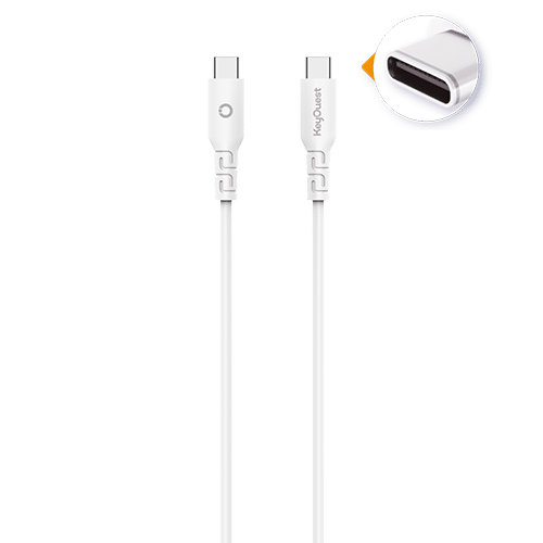 KeyOuest câble USB-C/USB-C blanc 3m eKOgreen