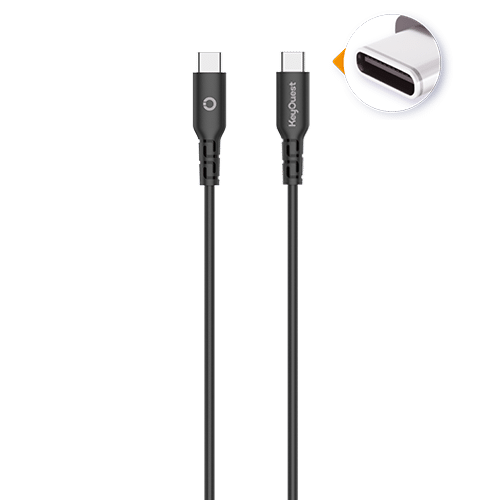 KeyOuest câble USB-C vers USB-C noir 1,20m eKOgreen