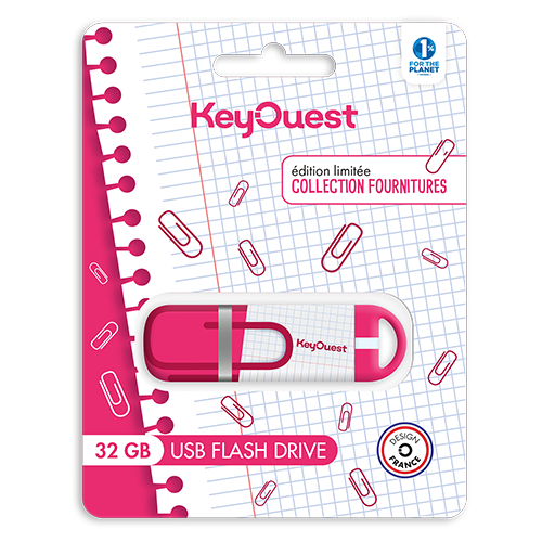 clé USB 32 Go trombone rose Keyouest