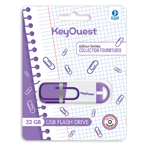 clé USB 32 Go trombone violet Keyouest