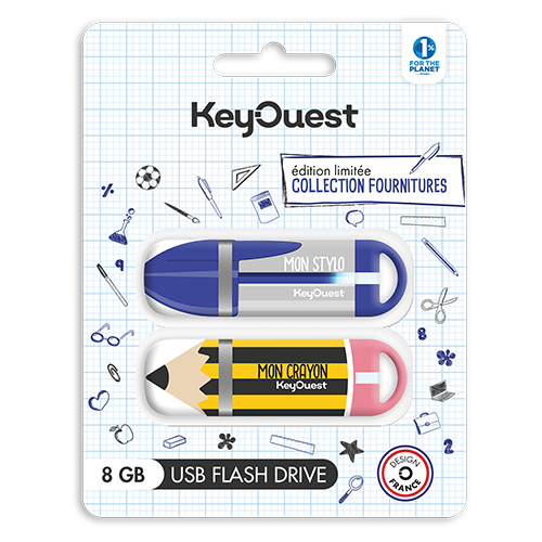 Bundle clés USB 8 Go crayon stylo Keyouest