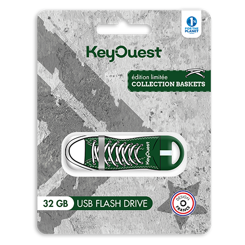 clé USB 32 Go basket vert Keyouest